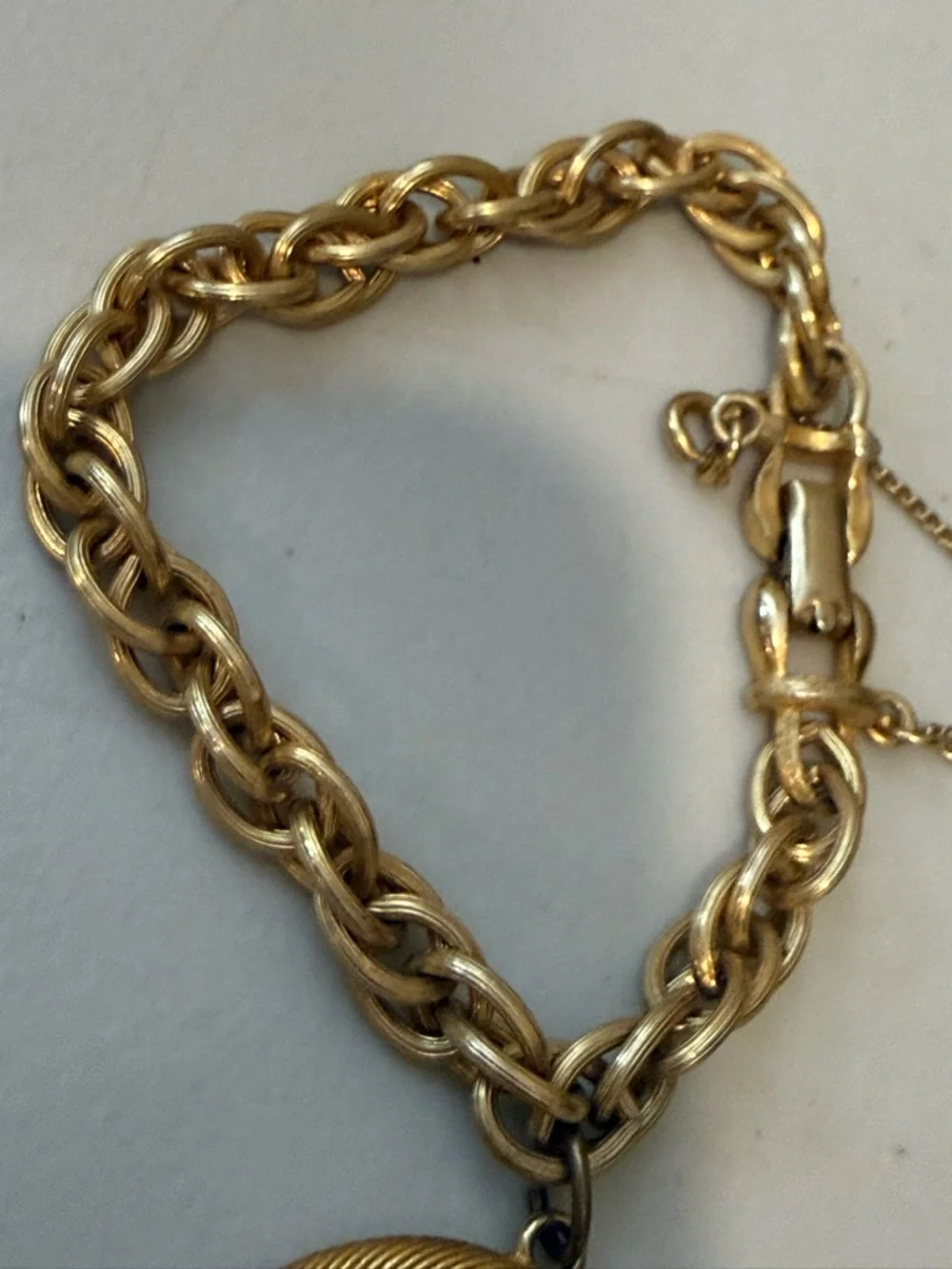 Vintage Tree of Life Charm Bracelet‎ By Lisner Gold Tone